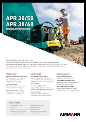 रिवर्सिबल वाइब्रेटरी प्लेट कॉम्पेक्टर Ammann APR 3050