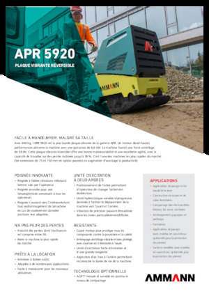 रिवर्सिबल वाइब्रेटरी प्लेट कॉम्पेक्टर Ammann APR 5920