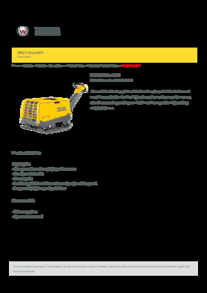 रिवर्सिबल वाइब्रेटरी प्लेट कॉम्पेक्टर Wacker Neuson DPU110 Lem 870