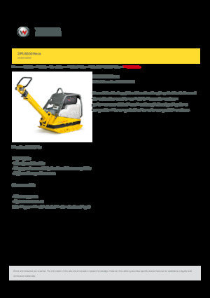 रिवर्सिबल वाइब्रेटरी प्लेट कॉम्पेक्टर Wacker Neuson DPU6555Hecs 