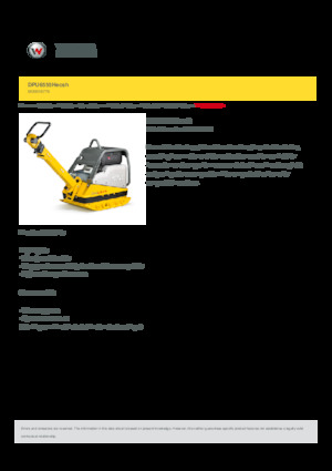 रिवर्सिबल वाइब्रेटरी प्लेट कॉम्पेक्टर Wacker Neuson DPU6555Hecsh 