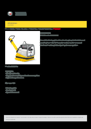 रिवर्सिबल वाइब्रेटरी प्लेट कॉम्पेक्टर Wacker Neuson DPU6555Heh 