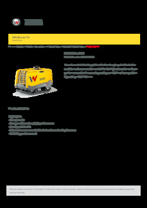 रिवर्सिबल वाइब्रेटरी प्लेट कॉम्पेक्टर Wacker Neuson DPU80r Lec 770