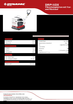 रिवर्सिबल वाइब्रेटरी प्लेट कॉम्पेक्टर Dynapac DRP15DX