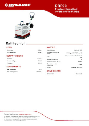 रिवर्सिबल वाइब्रेटरी प्लेट कॉम्पेक्टर Dynapac DRP20
