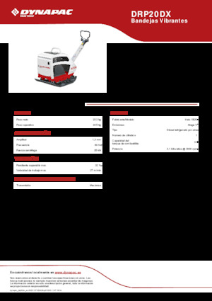 रिवर्सिबल वाइब्रेटरी प्लेट कॉम्पेक्टर Dynapac DRP20DX