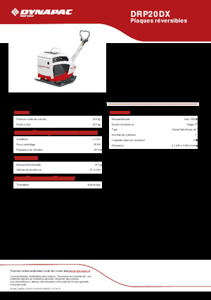 रिवर्सिबल वाइब्रेटरी प्लेट कॉम्पेक्टर Dynapac DRP20DX