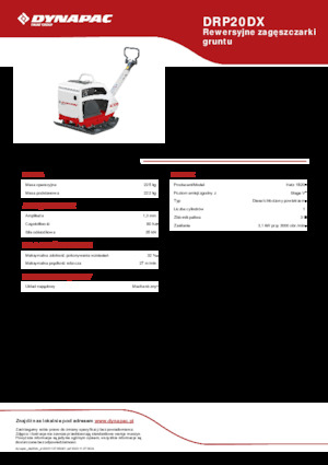 रिवर्सिबल वाइब्रेटरी प्लेट कॉम्पेक्टर Dynapac DRP20DX