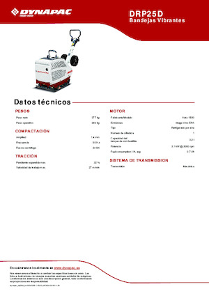 रिवर्सिबल वाइब्रेटरी प्लेट कॉम्पेक्टर Dynapac DRP25D
