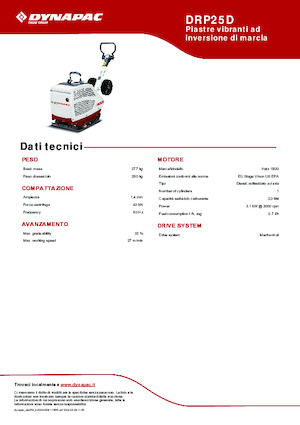 रिवर्सिबल वाइब्रेटरी प्लेट कॉम्पेक्टर Dynapac DRP25D