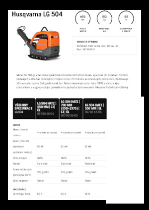 रिवर्सिबल वाइब्रेटरी प्लेट कॉम्पेक्टर Husqvarna LG 504