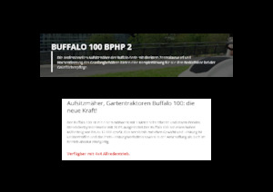 राइडिंग लॉन मोवर और गार्डन ट्रैक्टर Etesia BUFFALO 100 BPHP2