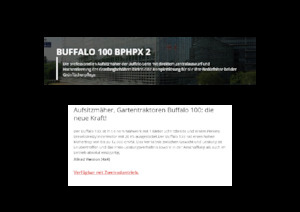 राइडिंग लॉन मोवर और गार्डन ट्रैक्टर Etesia BUFFALO 100 BPHPX2