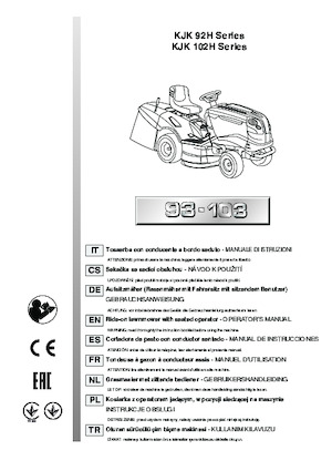 राइडिंग लॉन मोवर और गार्डन ट्रैक्टर Efco EF 103/16 K