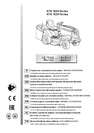 राइडिंग लॉन मोवर और गार्डन ट्रैक्टर Efco EF 123/22 V