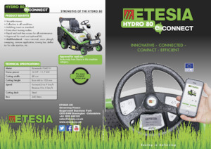 राइडिंग लॉन मोवर और गार्डन ट्रैक्टर Etesia HYDRO 80 E-CONNECT MKHP4