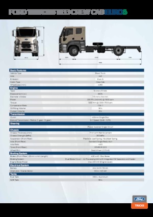 रिजिड चेसिस Ford 1833 crew cab
