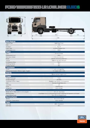 रिजिड चेसिस Ford 1833 LR Lowliner