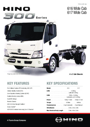 रिजिड चेसिस Hino 300 616 WIDE