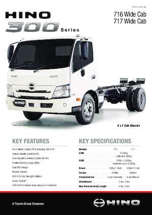 रिजिड चेसिस Hino 300 717 WIDE