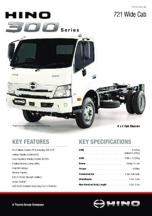 रिजिड चेसिस Hino 300 721 WIDE
