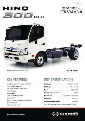 रिजिड चेसिस Hino 300 916 WIDE - HYBRID