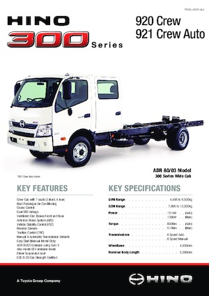 रिजिड चेसिस Hino 300 921 CREW 4x2