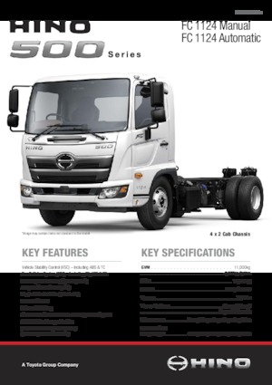 रिजिड चेसिस Hino 500 FC 1124 4x2