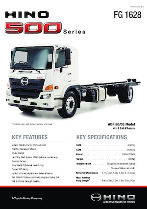 रिजिड चेसिस Hino 500 FG 1628 4x2