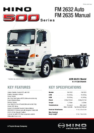 रिजिड चेसिस Hino 500 FM 2635 6x4