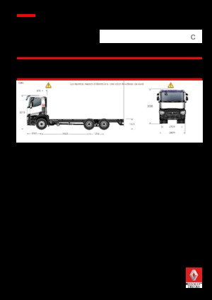 रिजिड चेसिस Renault C 520 8X4*4 R TRIDEM