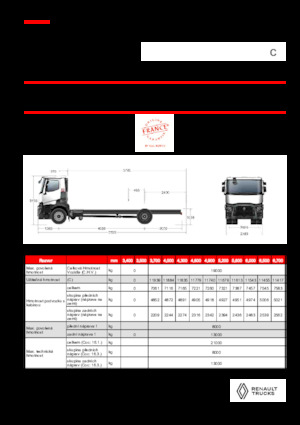 रिजिड चेसिस Renault C P4X2 11L E6