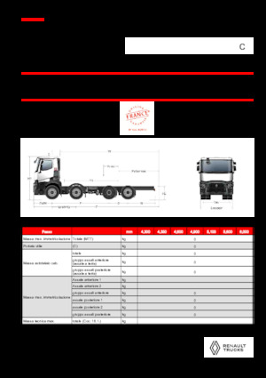 रिजिड चेसिस Renault C P8X2*6 TAG 11L E6
