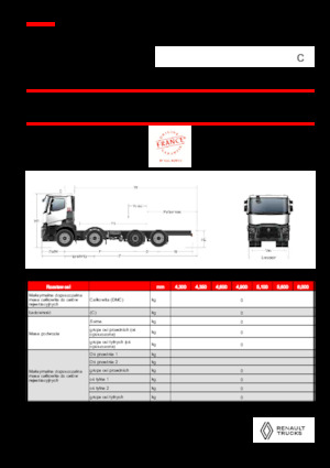रिजिड चेसिस Renault C P8X2*6 TAG 11L E6