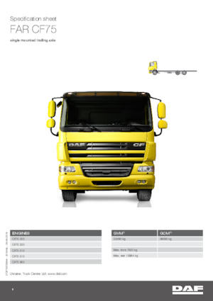 रिजिड चेसिस DAF CF 75.360 FAR