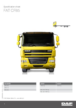 रिजिड चेसिस DAF CF 85.460 FAT DC