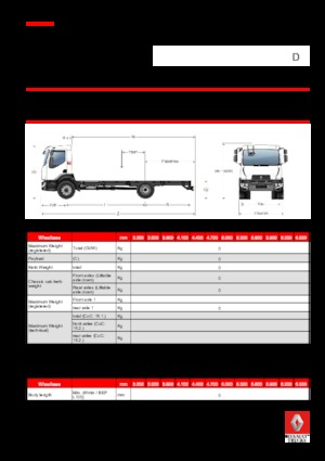 रिजिड चेसिस Renault D 13 MED 4X2 R 210 E6