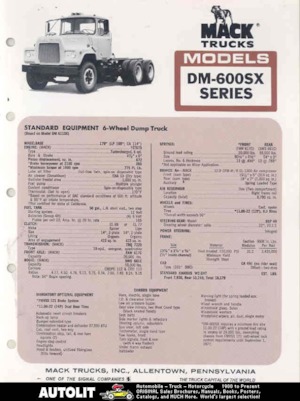 रिजिड चेसिस Mack DM-600SX CA481 ET973 6x4