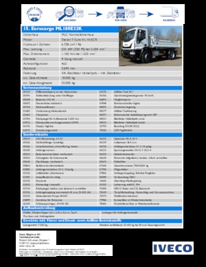 रिजिड चेसिस Iveco EUROCARGO ML180E32K