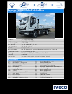 रिजिड चेसिस Iveco EUROCARGO ML80E21K