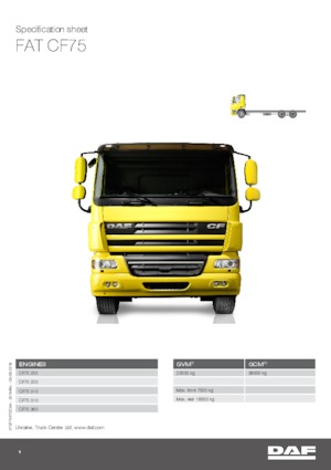 रिजिड चेसिस DAF CF 75.250 FAT
