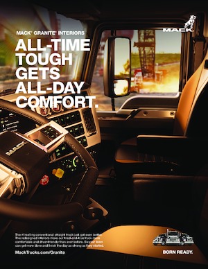 रिजिड चेसिस Mack Granite 64FR MHD Cummins L9