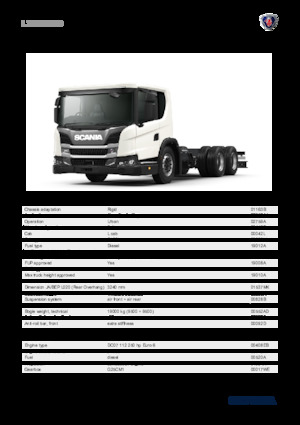 रिजिड चेसिस Scania L 250 B6x4NB