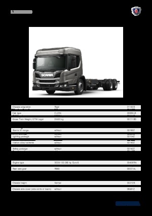 रिजिड चेसिस Scania R 280 B4x2NZ