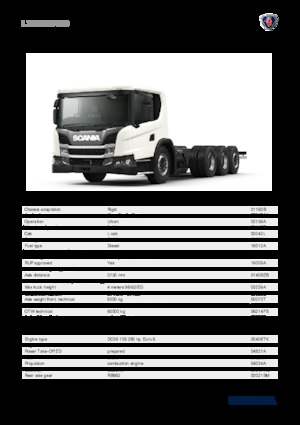 रिजिड चेसिस Scania L 280 B8x4*4NB