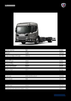 रिजिड चेसिस Scania L 340 B4x2NB