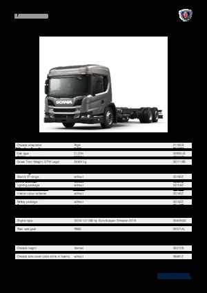 रिजिड चेसिस Scania L 360 B6x2*4NB