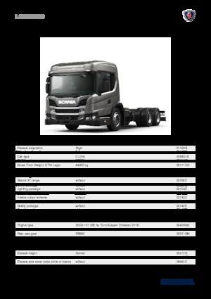 रिजिड चेसिस Scania L 360 B6x4NB