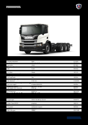 रिजिड चेसिस Scania P 280 B8x4*4NA
