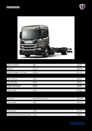 रिजिड चेसिस Scania P 320 B4x2NA